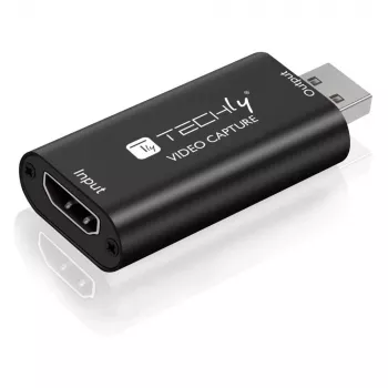 Videosignaalconverter TECHLY I-USB-VIDEO-1080TY — HDMI naar USB Type-A, 1920×1080@60Hz, 12-bit, USB-gevoed