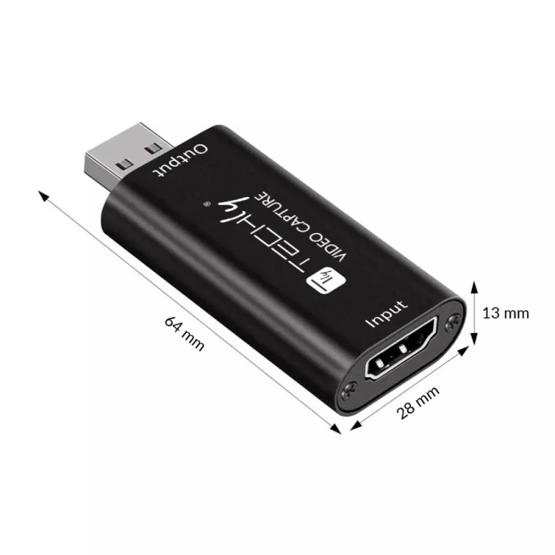 Techly I-USB-VIDEO-1080TY HDMI-naar-USB videograbber, 1920x1080 (1080p)