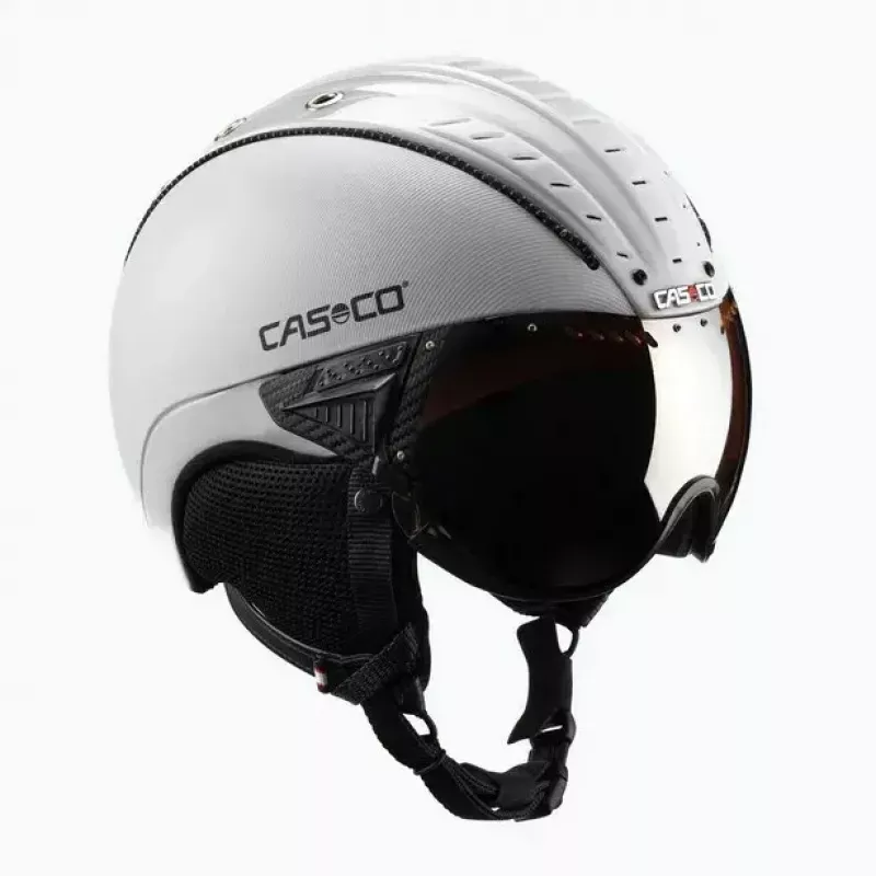 Skihelm Casco SP-2 Carbonic Vizier wit maat S (52-54 cm)