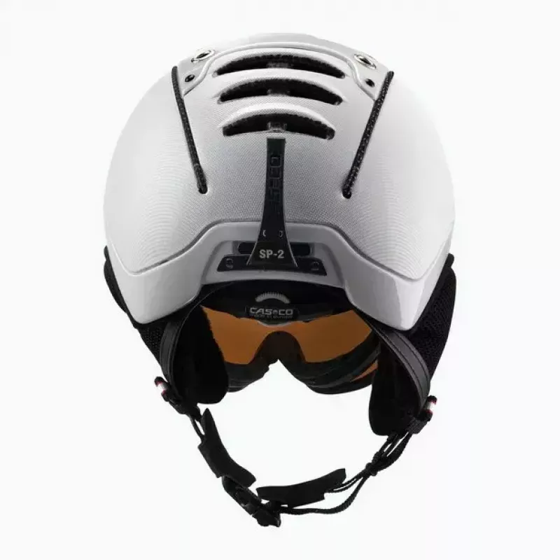 Skihelm Casco SP-2 Carbonic Vizier wit maat S (52-54 cm)
