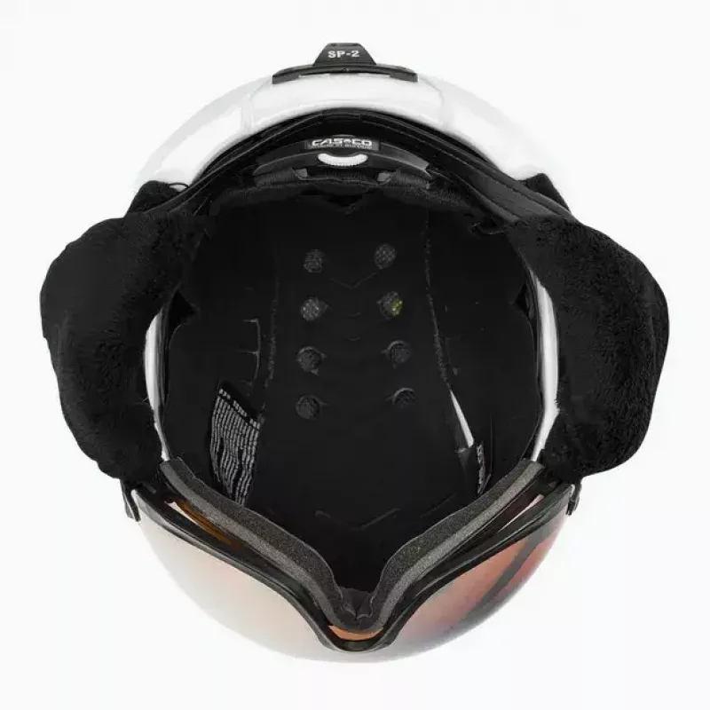Skihelm Casco SP-2 Carbonic Vizier wit maat S (52-54 cm)