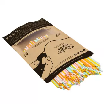 Filament-navulpack 3DOODLER Start Eco Plastic Fire and Ice – 250 stuks, 2,5 mm, composteerbaar, oranje/turkoois/wit/geel