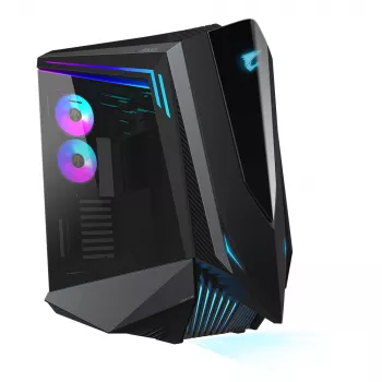 GIGABYTE AORUS C700 GLASS pc-behuizing – full-tower, ondersteunt tot E-ATX & 420-mm-radiatoren, voorgeïnstalleerde 5x 120-mm-ventilatoren, USB 3.1 Type-C, RGB Fusion