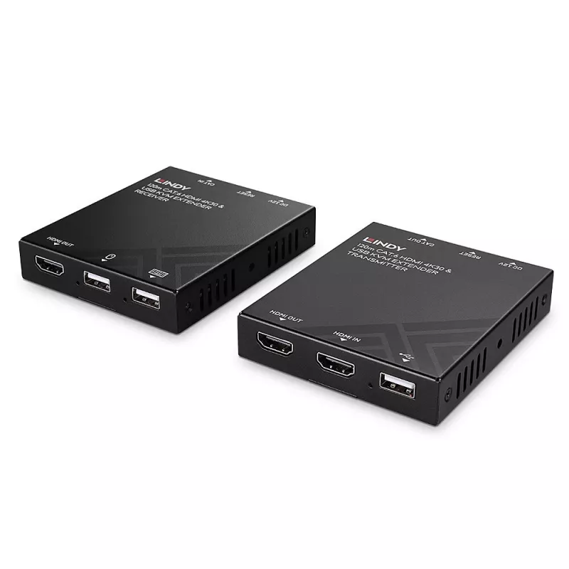 KVM-extender Lindy 120 m Cat.6 HDMI en USB zender & ontvanger