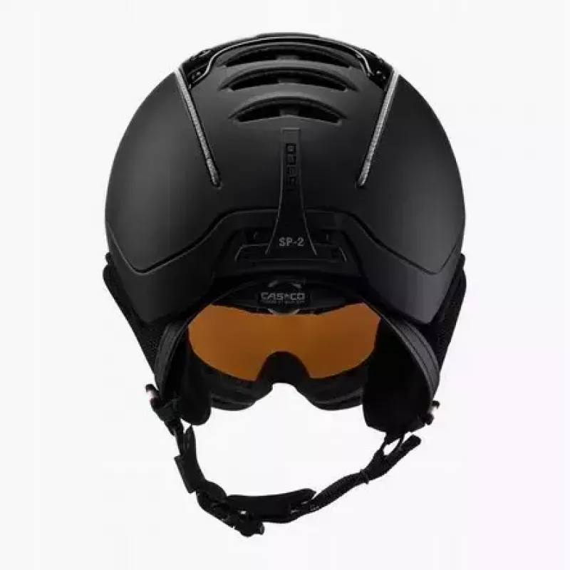 Skihelm Casco SP-2 Carbonic Visor, maat M (55–57 cm), zwart