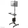 Neomounts FPMA-MOBILE1700 mobiel werkstation, 10-32 inch (25,4-81,3 cm), max. 8 kg, VESA 75x75-100x100, hoogte 94-175 cm, staal, zwart