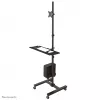 Neomounts FPMA-MOBILE1700 mobiel werkstation, 10-32 inch (25,4-81,3 cm), max. 8 kg, VESA 75x75-100x100, hoogte 94-175 cm, staal, zwart