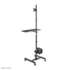 Neomounts FPMA-MOBILE1700 mobiel werkstation, 10-32 inch (25,4-81,3 cm), max. 8 kg, VESA 75x75-100x100, hoogte 94-175 cm, staal, zwart