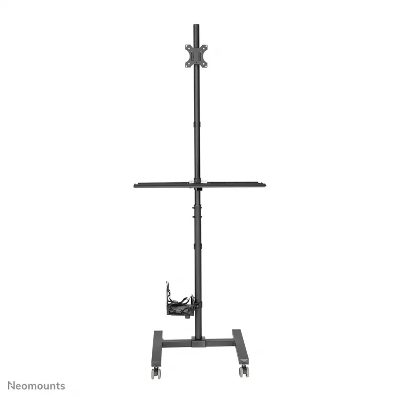 Neomounts FPMA-MOBILE1700 mobiel werkstation, 10-32 inch (25,4-81,3 cm), max. 8 kg, VESA 75x75-100x100, hoogte 94-175 cm, staal, zwart