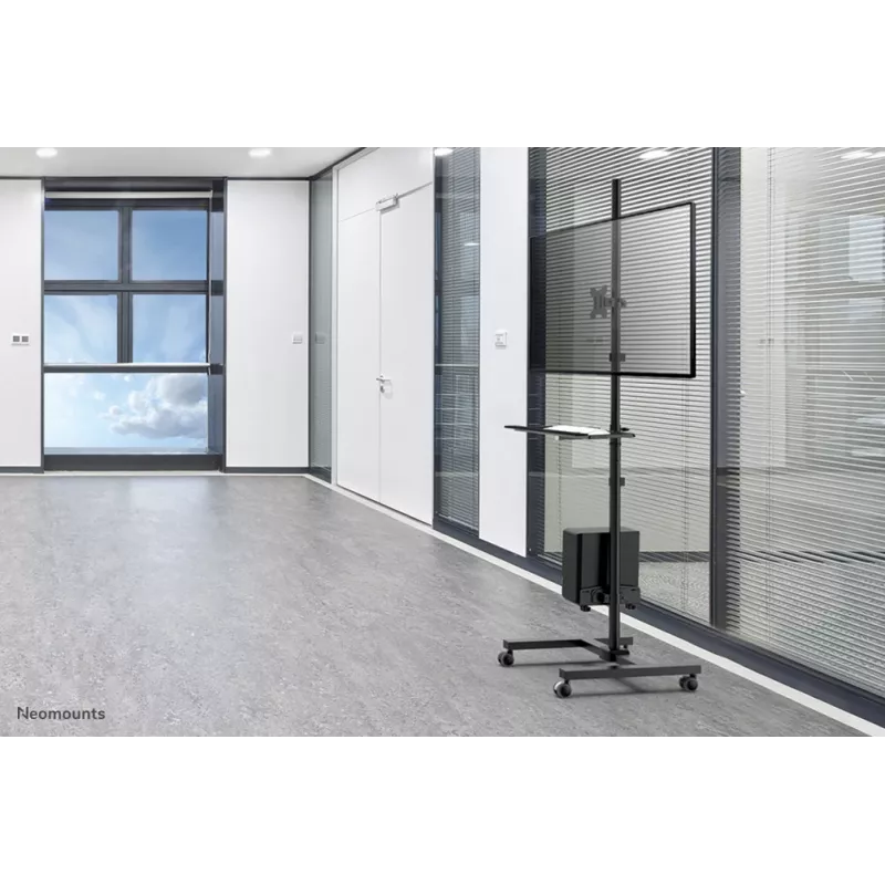 Neomounts FPMA-MOBILE1700 mobiel werkstation, 10-32 inch (25,4-81,3 cm), max. 8 kg, VESA 75x75-100x100, hoogte 94-175 cm, staal, zwart