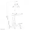 Neomounts FPMA-MOBILE1700 mobiel werkstation, 10-32 inch (25,4-81,3 cm), max. 8 kg, VESA 75x75-100x100, hoogte 94-175 cm, staal, zwart