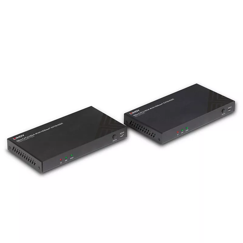 HDMI-extender set zender & ontvanger Lindy 100 m Cat.6 4K60 audio IR RS-232