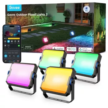 Slimme tuinverlichting Govee H8057 Wi-Fi/Bluetooth, zwart, 148×68,9×72,4 mm, 11 kWh/1000h