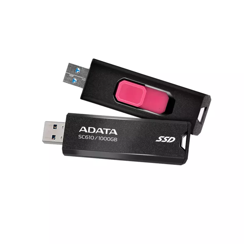 USB-stick ADATA SC610 1 TB, USB Type-A, USB 3.2 Gen 2, hulsvormfactor, zwart, kunststof behuizing