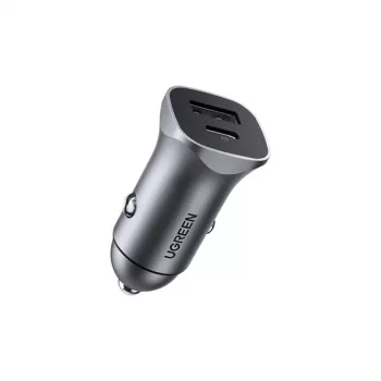 Ugreen 30780 mobiele oplader universeel zwart sigarettenaansteker snellader auto