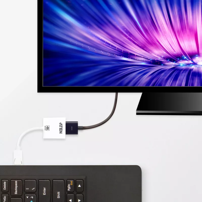 ATEN 4K actieve DisplayPort-naar-HDMI-converter, 3D, tot 3840 x 2160 @30Hz