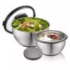 GEFU set met 2 schalen met deksels G-35055 — duurzame, stapelbare kunststof meng-/bewaarschalen