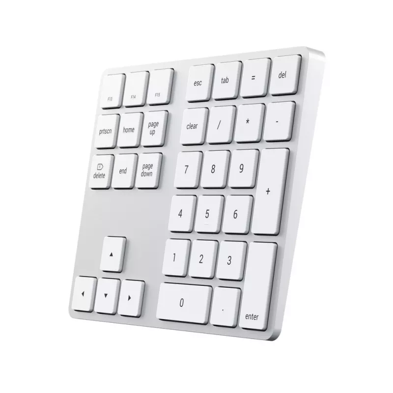 Satechi ST-XLABKS Extended draadloos Bluetooth-numeriek toetsenbord, zilver