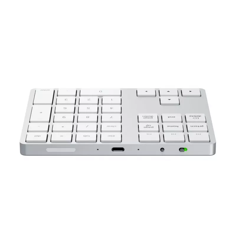 Satechi ST-XLABKS Extended draadloos Bluetooth-numeriek toetsenbord, zilver