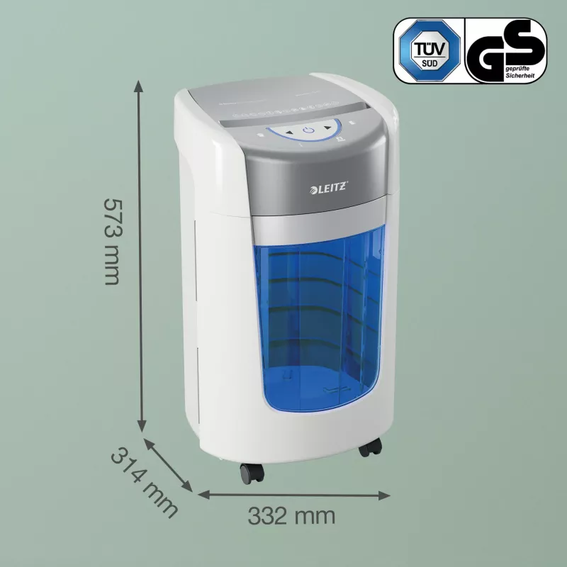 Leitz IQ OptiMax Home Office 225 microsnijder papierversnipperaar veiligheidsniveau P5 15 L – wit