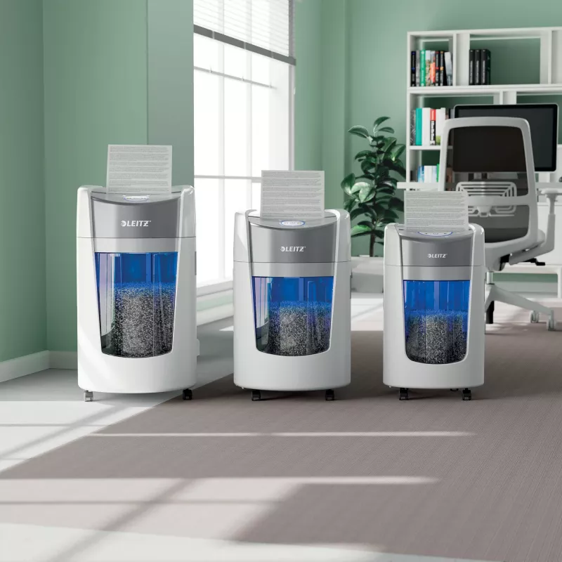 Leitz IQ OptiMax Home Office 225 microsnijder papierversnipperaar veiligheidsniveau P5 15 L – wit
