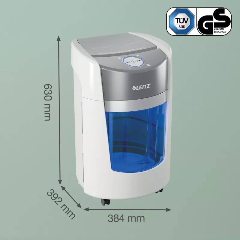 Leitz IQ OptiMax Small Office 350 micro cut papierversnipperaar veiligheidsniveau P5 22 L – wit