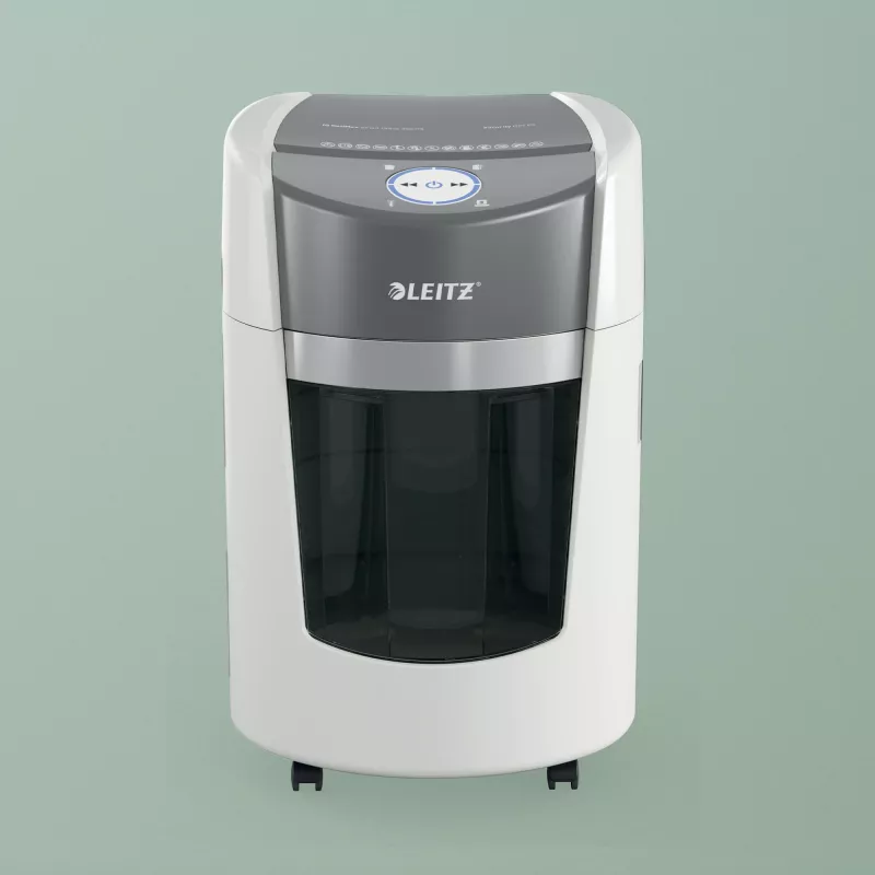 Leitz IQ OptiMax Small Office 350 micro cut papierversnipperaar veiligheidsniveau P5 22 L – wit