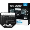 Slim relais Shelly Wave Shutter zwart 10 A 110–230 V, max. bereik 40 m, 25 dBmW