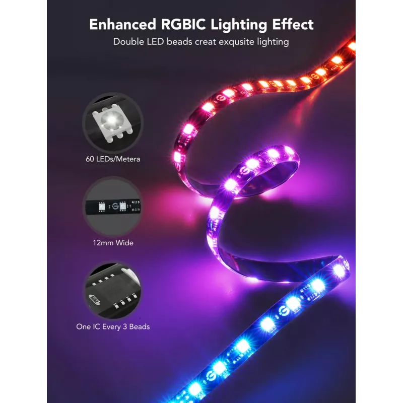 Slimme LED-strip Govee H605C Wi-Fi/Bluetooth zwart 36W 3600mm