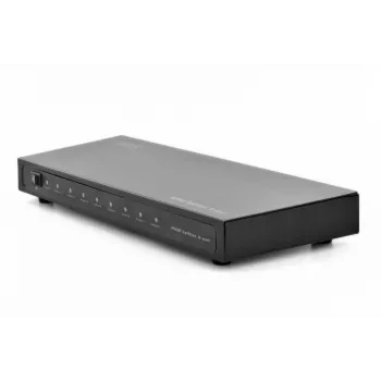DIGITUS HDMI-splitter, 8 poorten 1080p, 3D, HDMI High Speed, 2,25 GHz/225 MHz, metalen behuizing, zwart