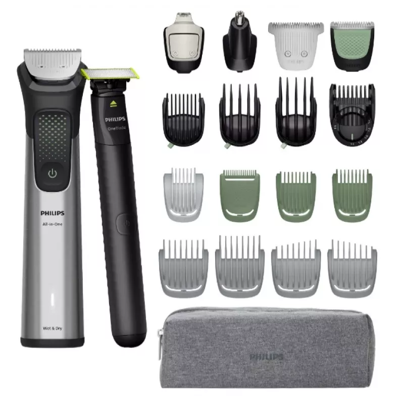 Philips All-in-One Trimmer 9000 Series MG9557/15 20-in-1 trimmer zilver 120 min. acculooptijd