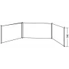 Strandwindscherm Easy Camp 120330 Grijs Polyester 5000mm x 1400mm