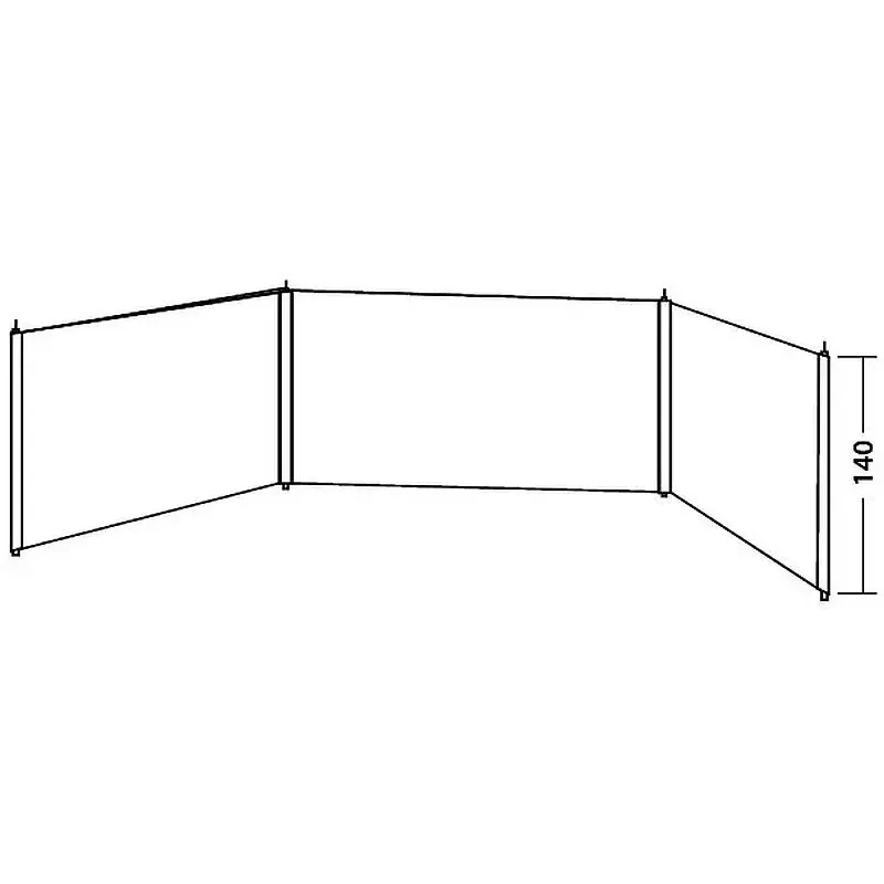 Strandwindscherm Easy Camp 120330 Grijs Polyester 5000mm x 1400mm