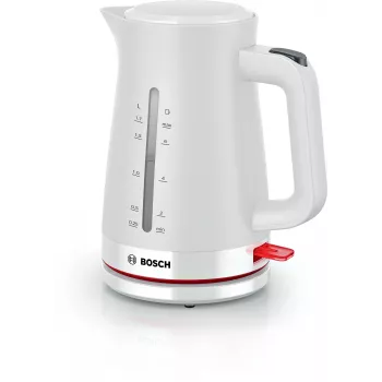 Elektrische waterkoker Bosch TWK3M121 — 1,7 L, 2400 W, wit, kunststof behuizing