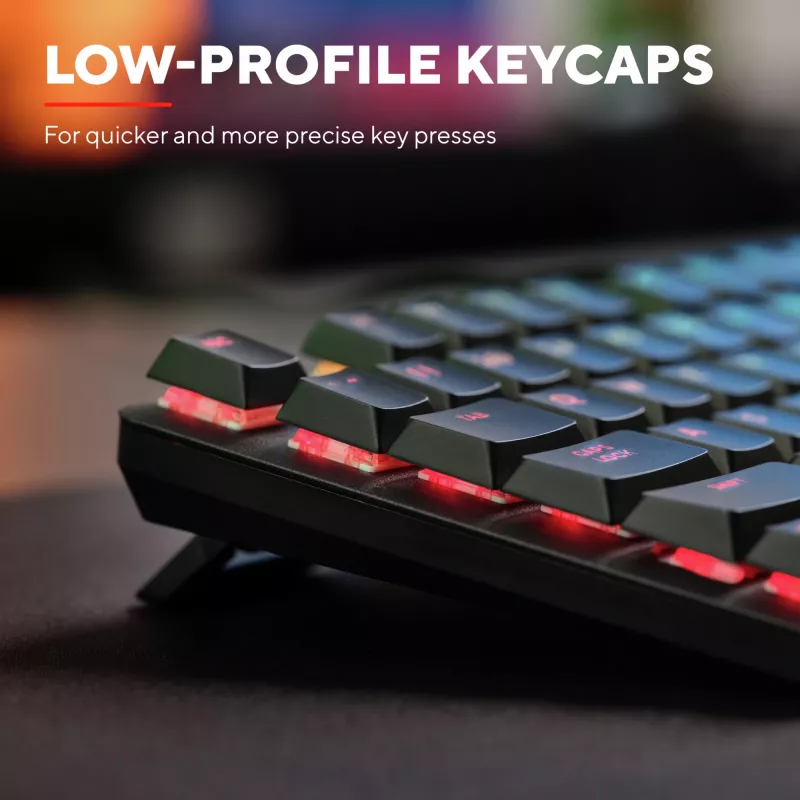 Trust GXT 868 Torix toetsenbord gaming USB + RF draadloos + Bluetooth QWERTY US Engels zwart