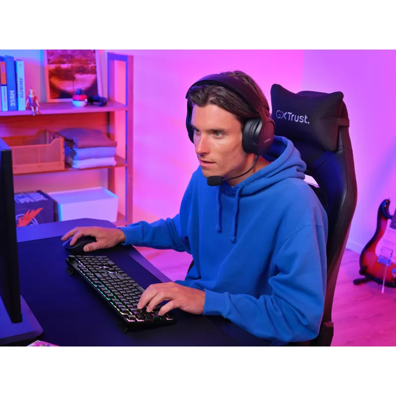 Trust GXT 868 Torix toetsenbord gaming USB + RF draadloos + Bluetooth QWERTY US Engels zwart
