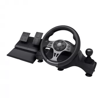 Trust GXT 289 Movi zwart USB-stuurwiel + pedalen Nintendo Switch, PlayStation 4, Xbox One S, Xbox One X, Xbox Series S, Xbox Series X
