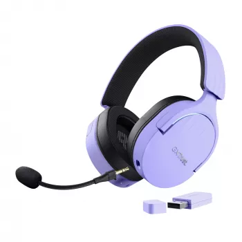 Trust GXT 491P FAYZO headset bekabeld & draadloos hoofdband gaming USB Type-A Bluetooth zwart, paars