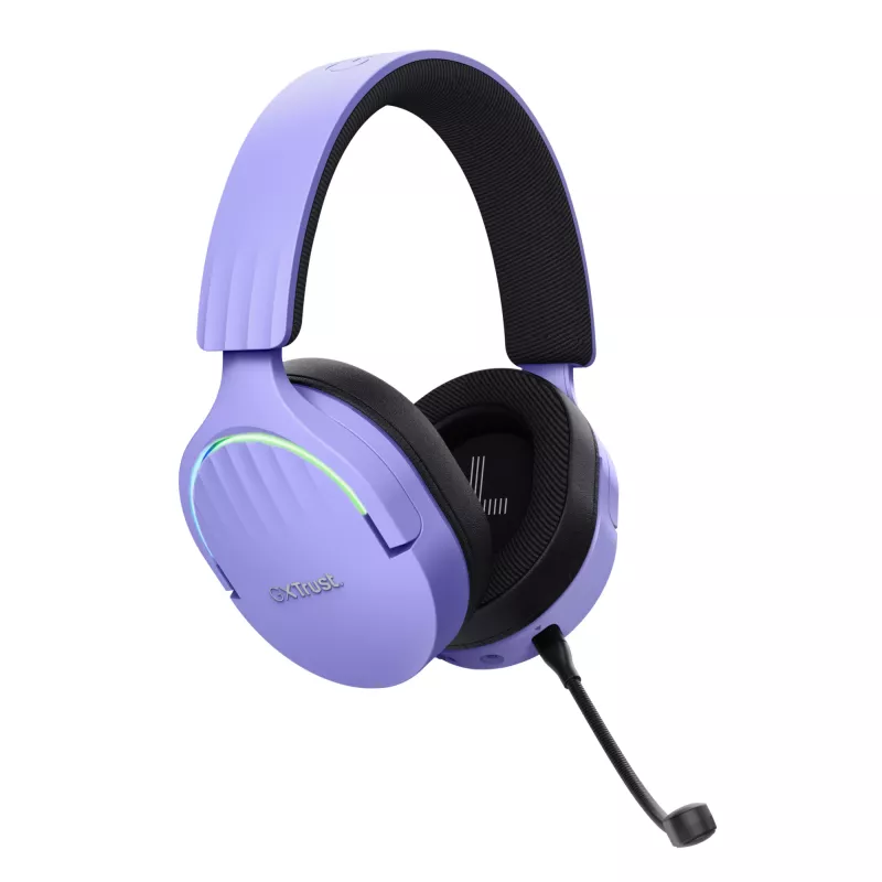 Trust GXT 491P FAYZO headset bekabeld & draadloos hoofdband gaming USB Type-A Bluetooth zwart, paars