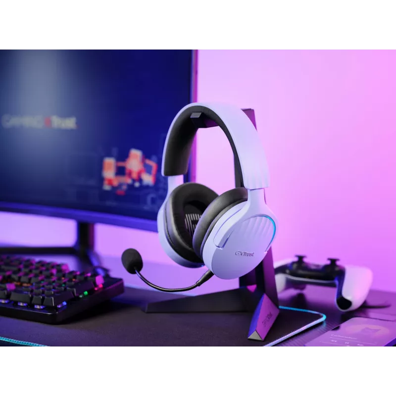 Trust GXT 491P FAYZO headset bekabeld & draadloos hoofdband gaming USB Type-A Bluetooth zwart, paars