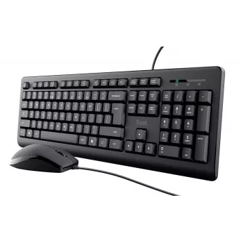 Trust Primo toetsenbord, muis inbegrepen, universeel, USB, QWERTY, US-Engels, zwart