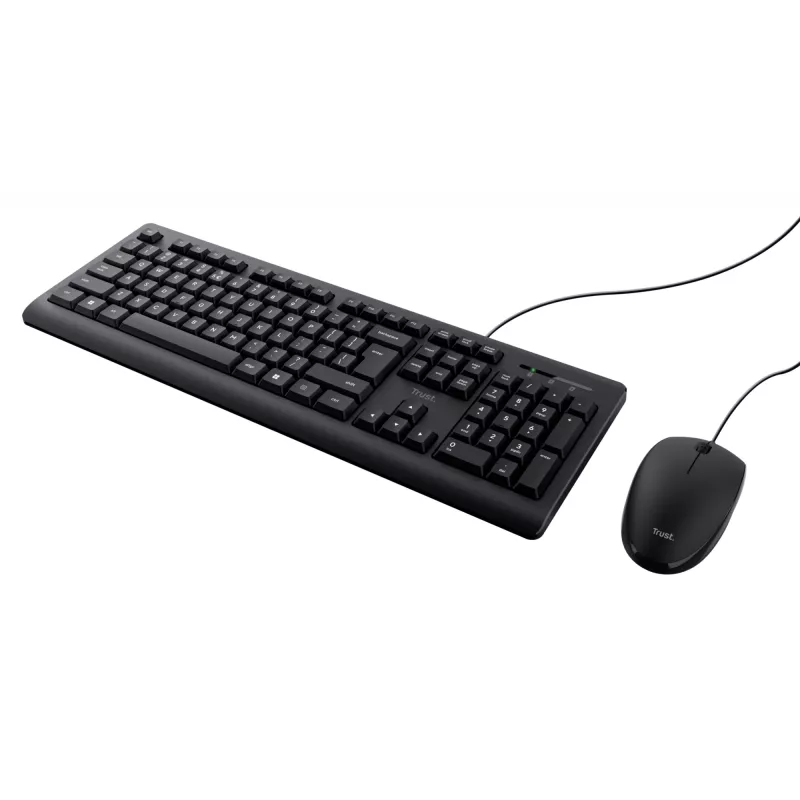Trust Primo toetsenbord, muis inbegrepen, universeel, USB, QWERTY, US-Engels, zwart