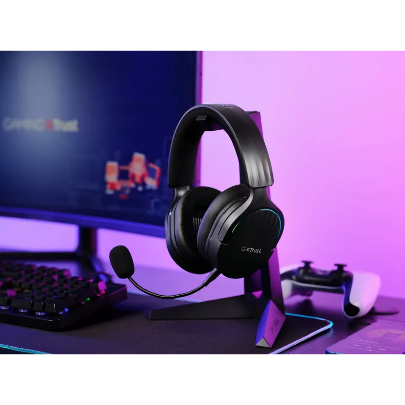 Trust GXT 491 Fayzo headset bekabeld & draadloos hoofdband gaming USB Type-C Bluetooth zwart