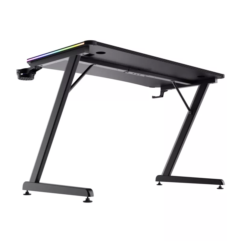 Rechthoekige tafel TRUST GXT 709 LUMINUS zwart 1200x600x740 mm