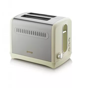 Broodrooster Gorenje T1100CLI 2 sneetjes 1100 W champagne, 6 bruiningsstanden, ontdooi- en opwarmfunctie