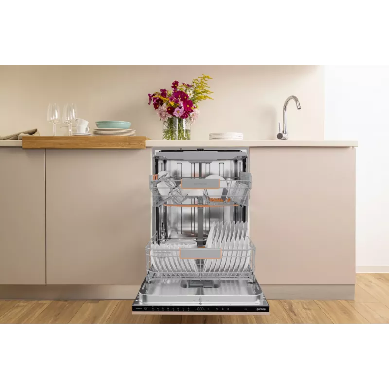 Onderbouwvaatwasser Gorenje GV663B65XXL — roestvrijstaal, 60 cm, 14 couverts, 6 programma's, 38 dB