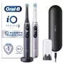 Elektrische tandenborstel Oral-B iO 9 volwassenen roterend, 2 handgrepen, 2 borstelkoppen, ingebouwde accu, 3 uur oplaadtijd, zwart/roze