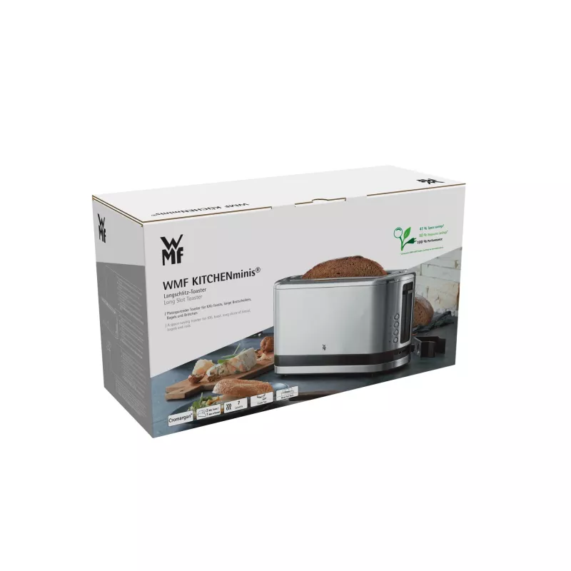WMF 0414120011 lange sleuf toaster, 900 W, roestvrij staal