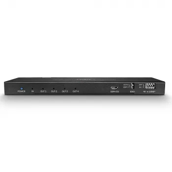 Lindy 4-poorts HDMI 18G splitter met audio en downscaling