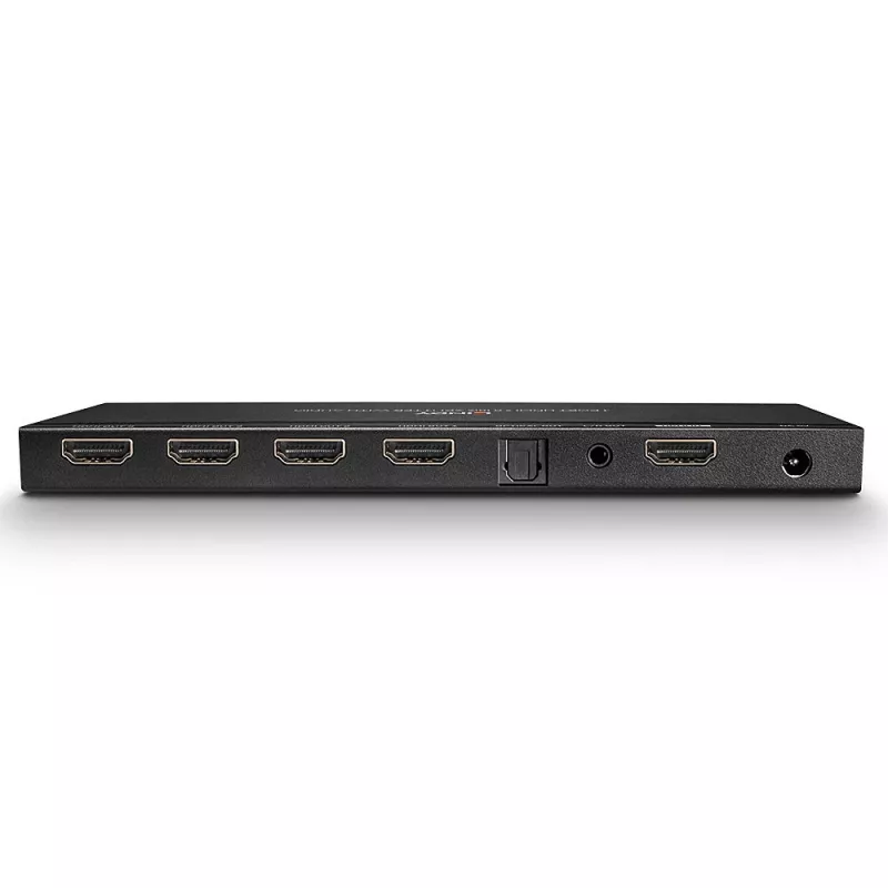 Lindy 4-poorts HDMI 18G splitter met audio en downscaling